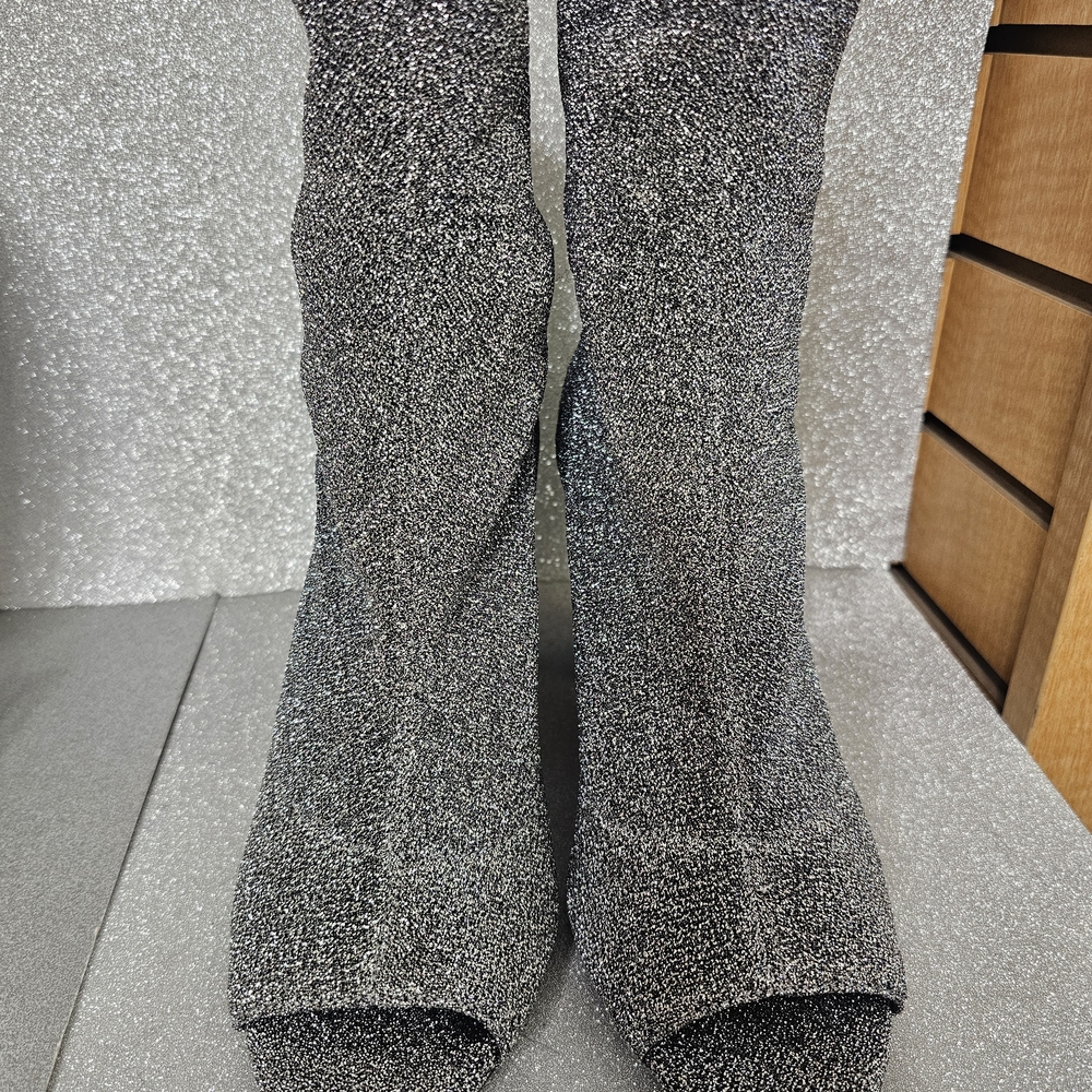 Jessica Simpson Glittering Silver Heeled Boots - Picture 3 of 5